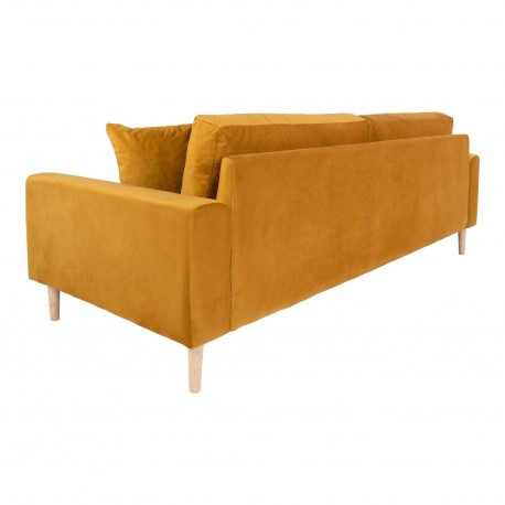 Andersen gul velour sofa 3 pers