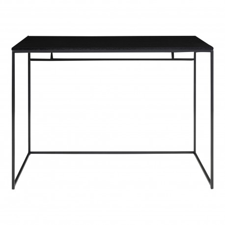 Vita Skrivebord - Skrivebord med sort ramme og sort bordplade 100x45x75 cm