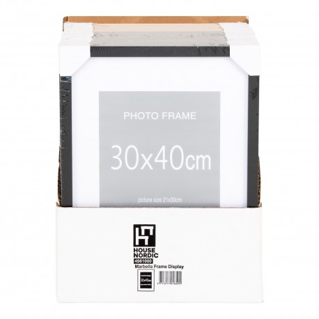 Marbella Ramme Display - Ramme 30x40, 10 stk. sort og 5 stk. natur