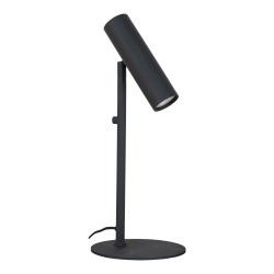 Paris Bordlampe - Lampe i sort med stofledning på 200 cm Pære: GU10/5W LED IP20