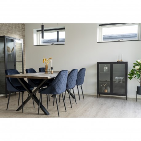 Paris Pendel - Lampe i sort med stofledning på 120 cm Pære: GU10/5W LED IP20