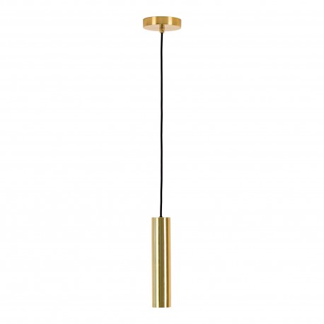 Paris Pendel - Lampe i messing med stofledning på 120 cm Pære: GU10/5W LED IP20