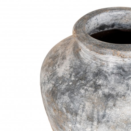 Santo Terracotta Dekorationsvase - Vase i antik lysegrå