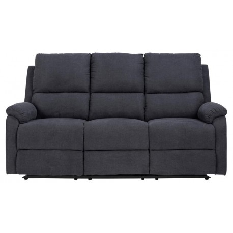 Sabia 3 personers recliner grå stof