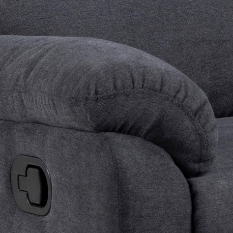 Sabia 3 personers recliner grå stof