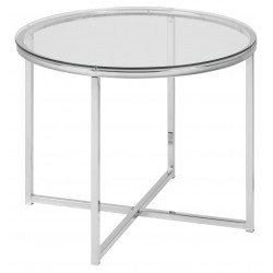 Cross hjørnebord klar glas