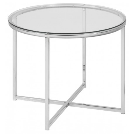 Cross hjørnebord klar glas