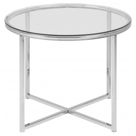 Cross hjørnebord klar glas