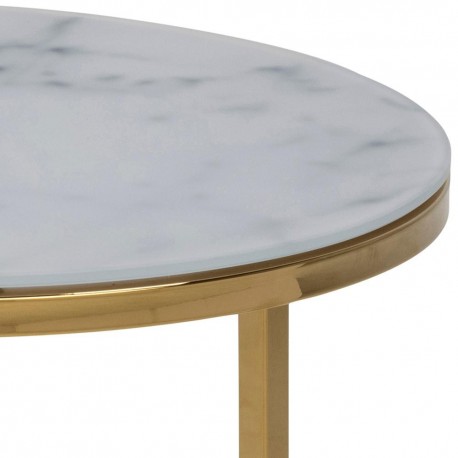 Alisma indskudsbord hvid glas