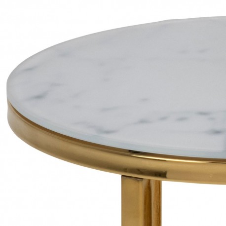 Alisma indskudsbord hvid glas