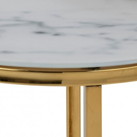 Alisma indskudsbord hvid glas