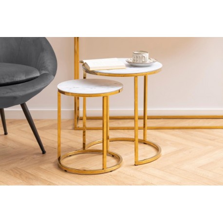 Alisma indskudsbord hvid glas