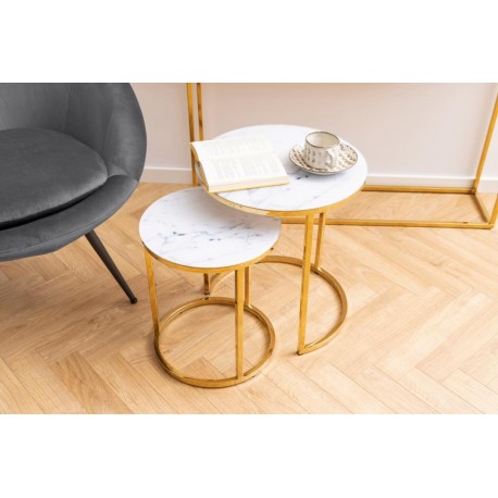 Alisma indskudsbord hvid glas