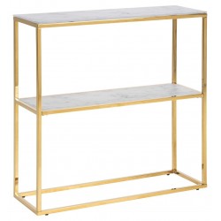 Alisma konsolbord hvid glas