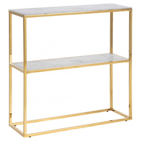 Alisma konsolbord hvid glas