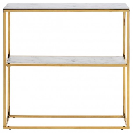 Alisma konsolbord hvid glas