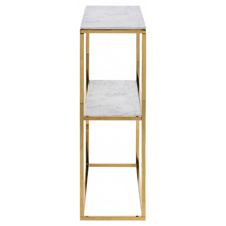 Alisma konsolbord hvid glas