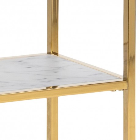Alisma konsolbord hvid glas