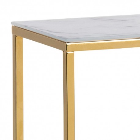 Alisma konsolbord hvid glas