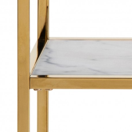 Alisma konsolbord hvid glas