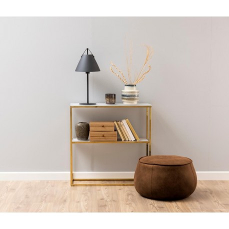 Alisma konsolbord hvid glas
