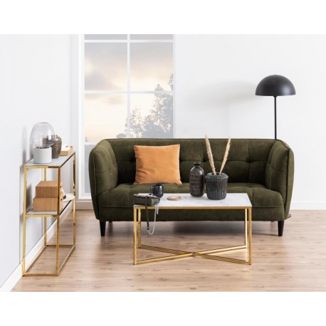 Alisma konsolbord hvid glas