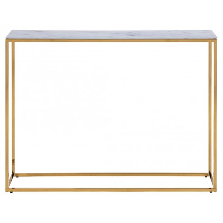 Alisma konsolbord hvid glas