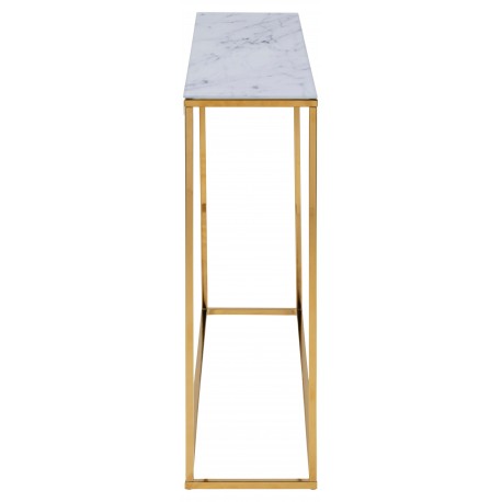 Alisma konsolbord hvid glas