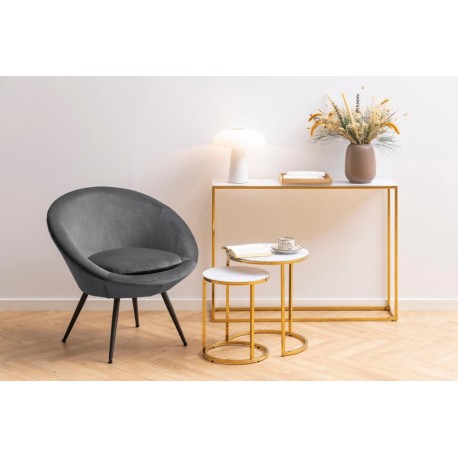 Alisma konsolbord hvid glas