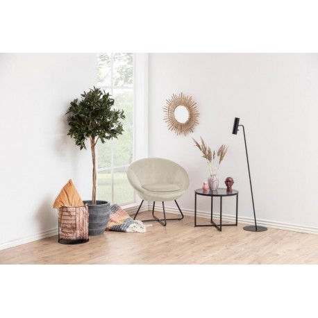 Center lounge stol brun stof