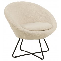 Center lounge stol brun stof