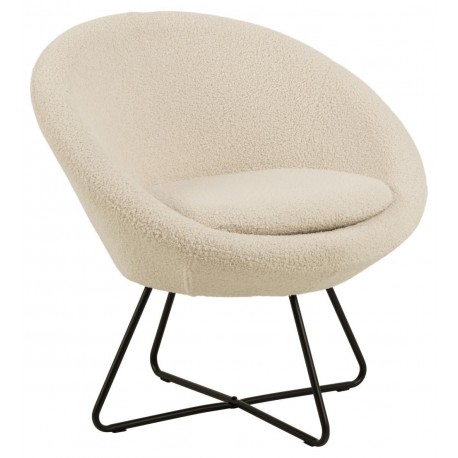 Center lounge stol brun stof