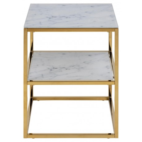 Alisma natbord hvid glas