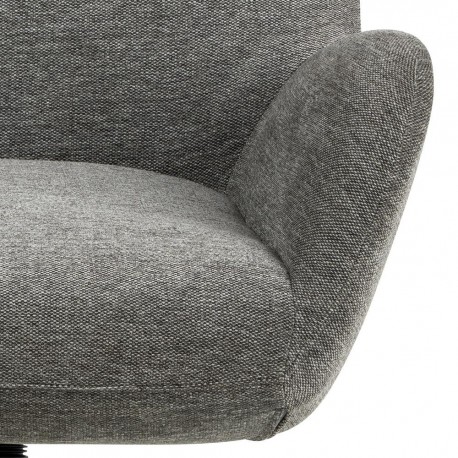 Talgarth Recliner med fodskammel grå stof