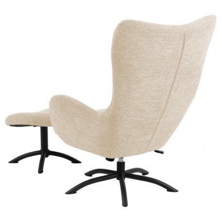 Talgarth Recliner med fodskammel brun stof