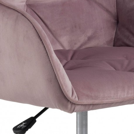 Brooke skrivebordsstol støvet rosa velour