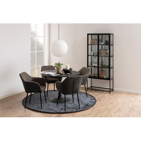 Ibiza spisebord sort Ø110 cm