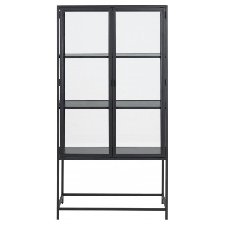 Seaford vitrine sort metal