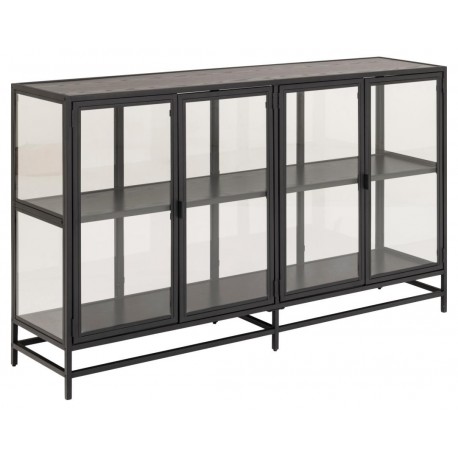 Seaford vitrine sort metal
