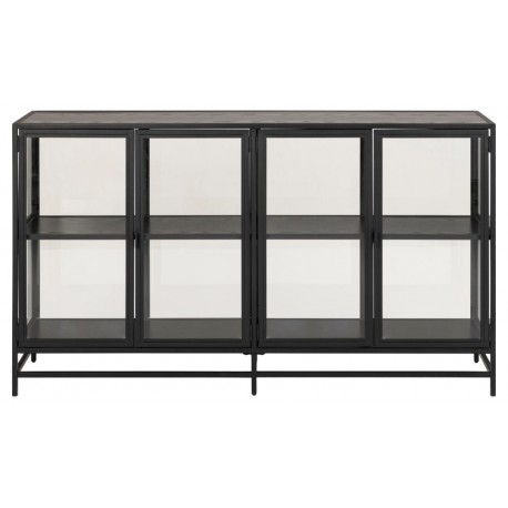 Seaford vitrine sort metal