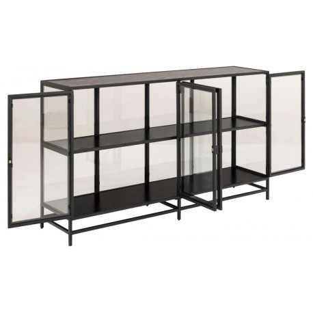 Seaford vitrine sort metal