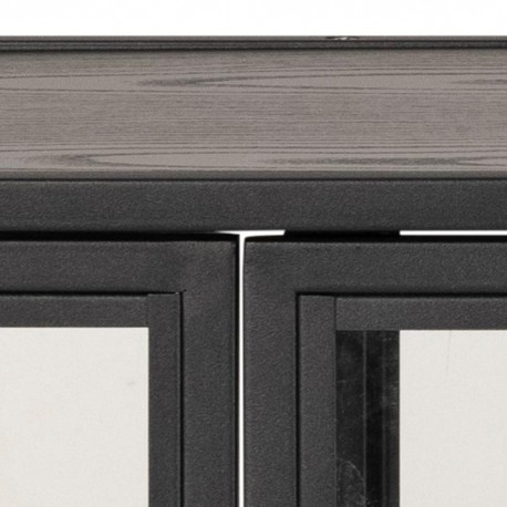 Seaford vitrine sort metal