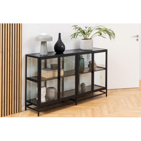 Seaford vitrine sort metal