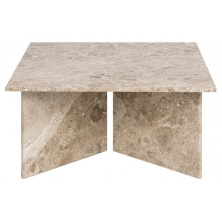 VegaStone Marmor sofabord | Latte lakeret marmor | 90x90 cm