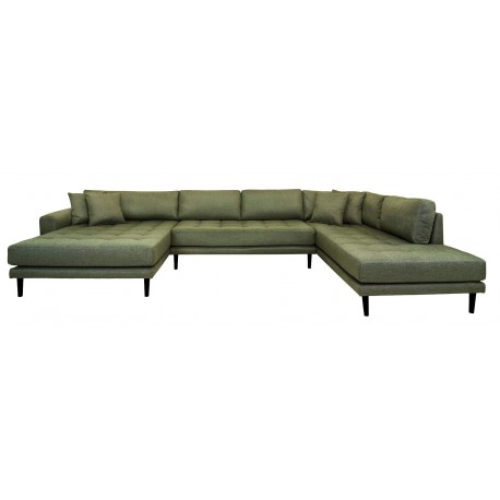 Andersen | Hjørnesofa med Venstrevendt Chaiselong | Olivengrøn stof