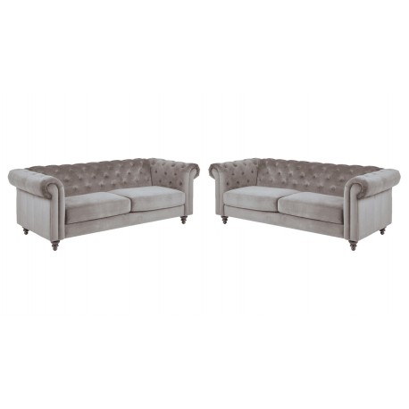 Charlietown 3+3 pers. sofasæt - Sandarvet velour