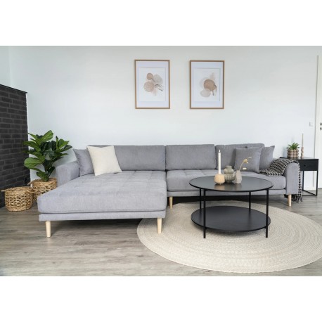 Torino Lounge Sofa lysegrå venstrevendt