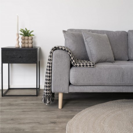 Torino Lounge Sofa lysegrå stof højrevendt