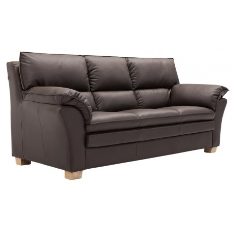 Thisted 3 pers sofa - Brun Sixty læder