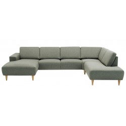 Copenhagen Hjørnesofa med chaiselong Venstrevendt - Grøn Stof